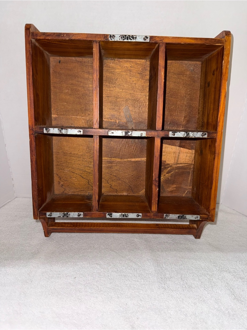Home Interiors Wooden Mail Sorter in Warm Brown